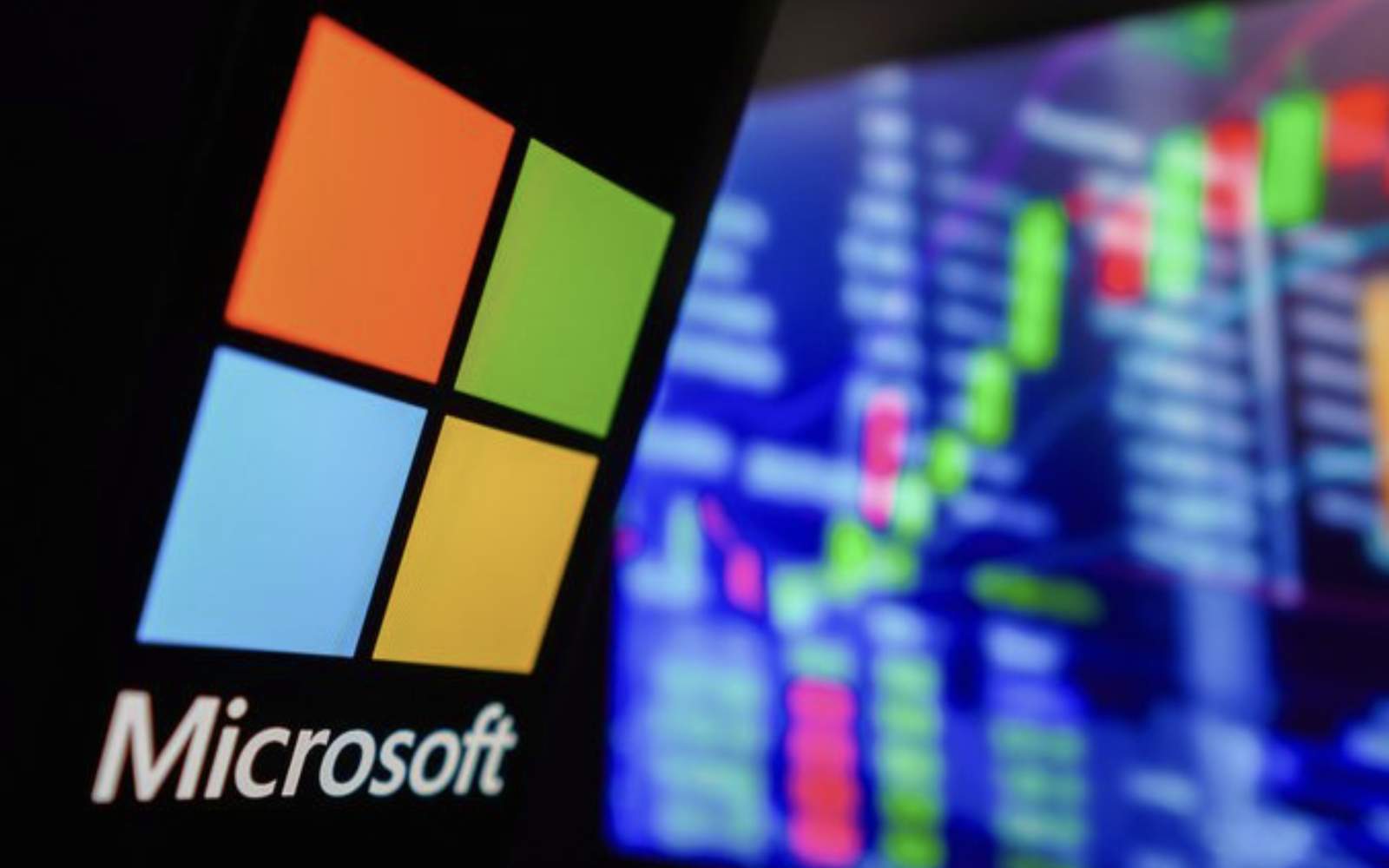 Financial charts comparing Amazon and Microsoft stock performance for fundamental analysis