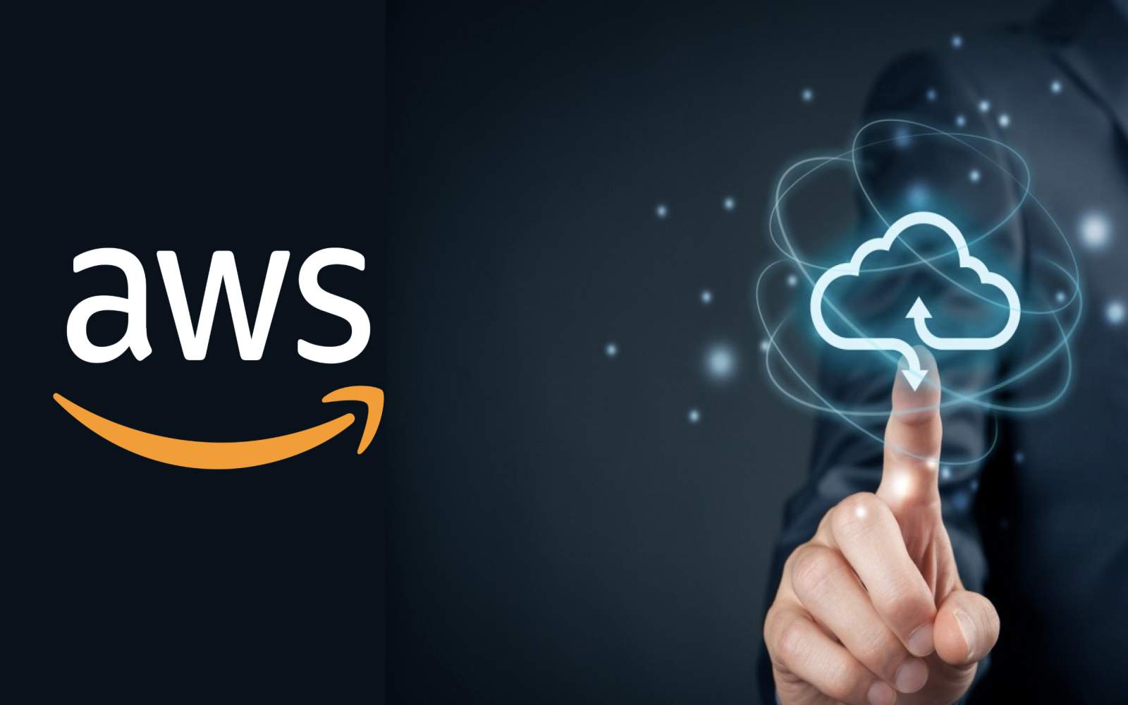 Amazon logistics warehouse and data center server racks illustrating the corporate capital cycle and technology infrastructure investments
